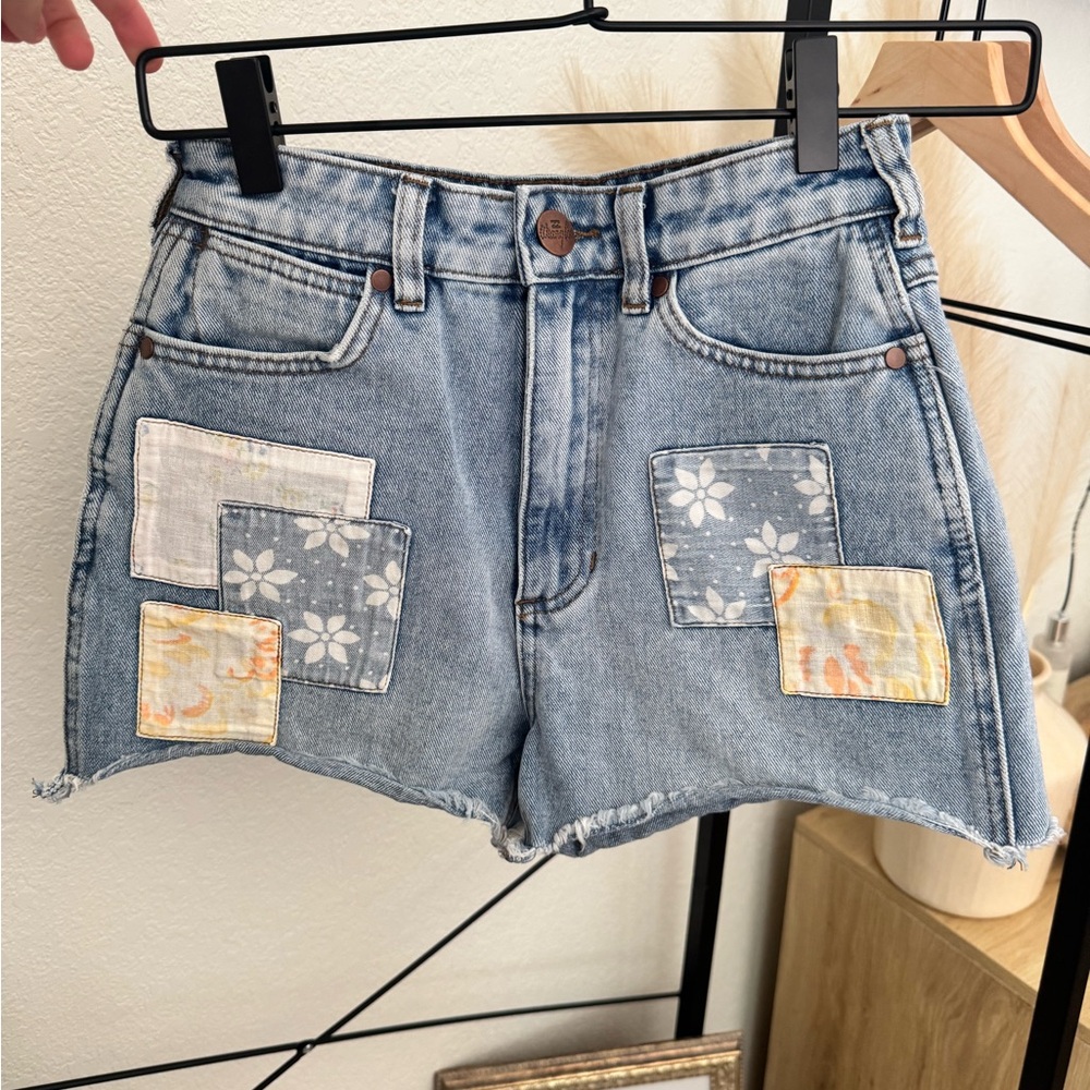 Stylish Denim Patchwork Women's Shorts